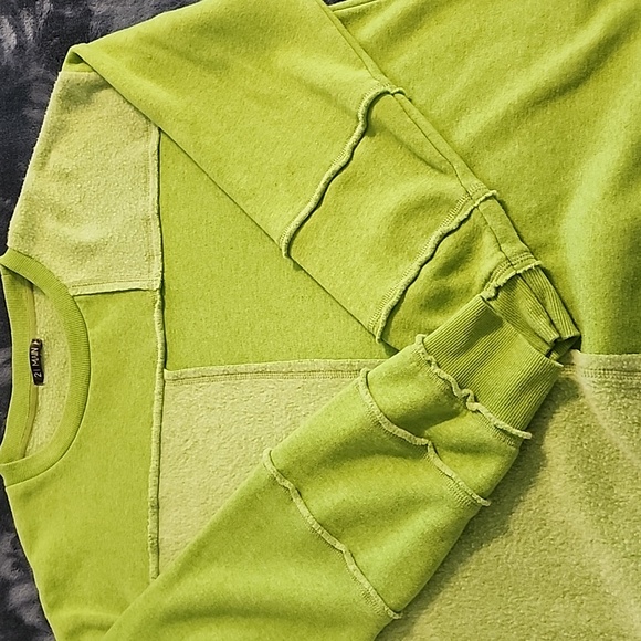 Green Patchwork Sweat shirt 21 Main - Picture 3 of 3